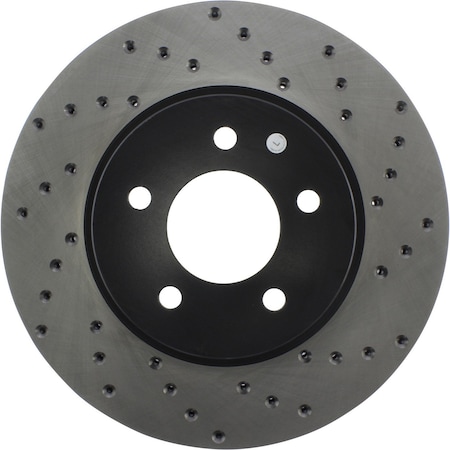 Sport Cross Drilled Brake Rotor,128.65107L